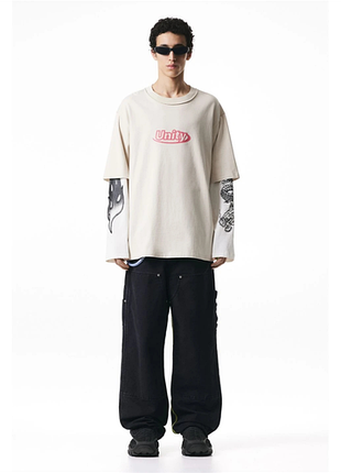 Heron preston x h&m h2 unity double layer t-shirt 2