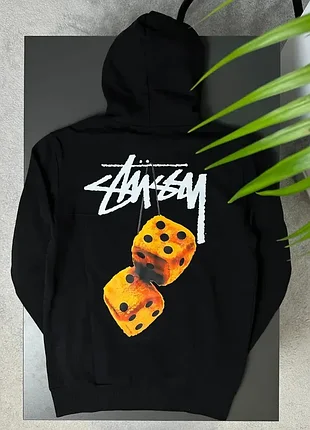 Худі stussy fuzzy dice yellow 2