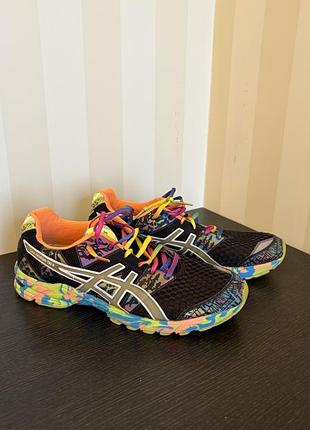Кросівки asics gel-noosa tri 8 різнокольорові з чорним та неоновими вставками