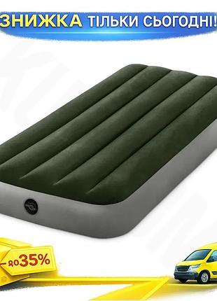 ©➀надувний матрац intex prestige downy bed 191 см флокований матрац для відпочинку та сну 25 см ku-22