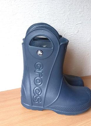 Резиновые сапоги, резиновые сапожки кроксы crocs с12/29-30р. стелька 19 см.