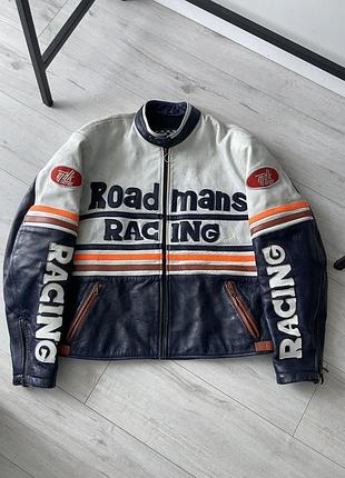 Куртка чоловіча mdk roadmans racing вінтажна шкіряна мотокуртка