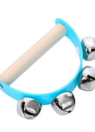 Деревянная игрушка бубонцы md 0808(blue) синий, размер 10 x 6,5 см