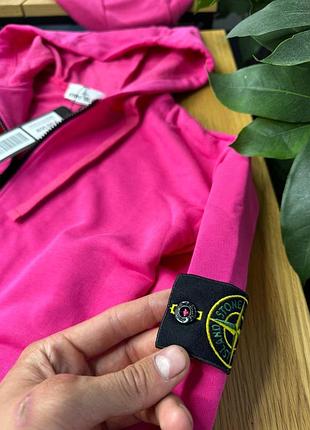 🩷 малинове zip худі stone island.