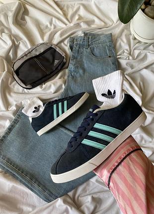 Замшевые кеды кроссовки adidas courtset 39 (24см.) 📏24.5см.
