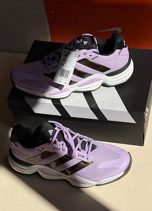 Кросівки жіночі adidas для гандболу/волейболу/сквошу/падел тенісу бузкові