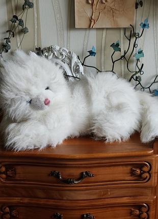 Винтажная мягкая игрушка белый кот / кошка dakin (оригинал)