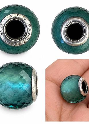 Оригінальний шарм pandora fascinating teal murano glass