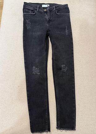 Джинси для підлітків zara kids slim fit чорні