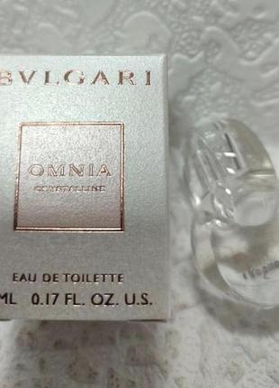 Мініатюра туалетної води bvlgari omnia crystalline, об'ємом 5 мл,пробник,оригінал