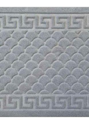 Коврик 40*60см с тиснением no3 velour steel grey тм bona domus