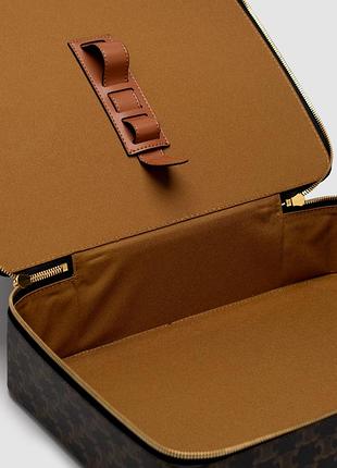 💎 celine top handle large toiletry case in triomphe canvas and calfskin 34 х 9 х 24 см 3