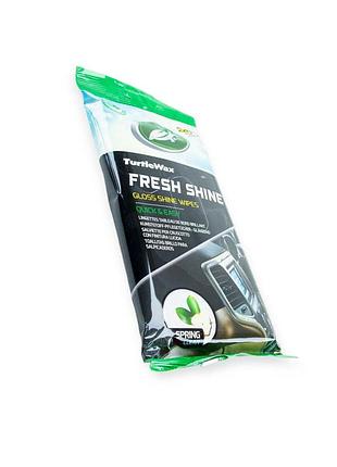 Салфетки для очистки салона глянцевые turtle wax fresh shine gloss wipes весенняя свежесть