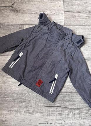 Куртка вітровка дитяча на хлопчика синя h&m 92 1,5-2 роки