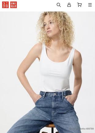Бесшовная маечка uniqlo р. м