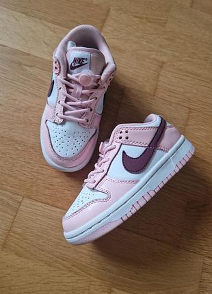 Кеды кроссовки хайтопы nike dunk low pink foam / размер 28 оригинал