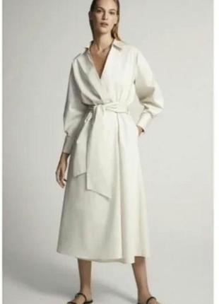 Сукня преміум рівня  від massimo dutti з довгими рукавами. стиль: old money/queit luxury