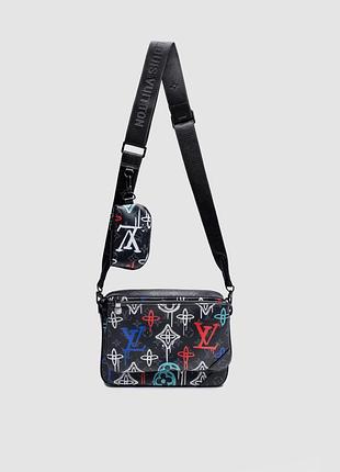 🦁 louis vuitton trio messenger graffiti