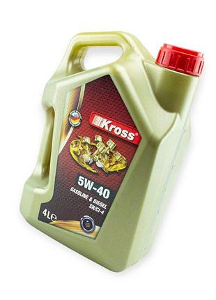 Олива моторна kross 5w-40 full synthetic sn, ci-4 4л