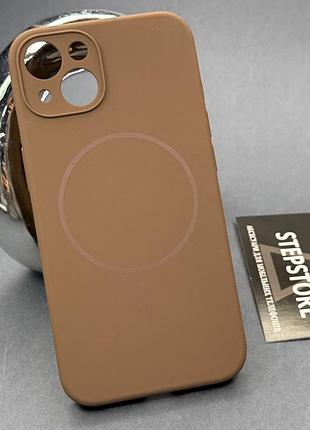 Чехол для iphone 13 colorful case из magsafe квадратный с микрофиброй закрытым низом силиконовый