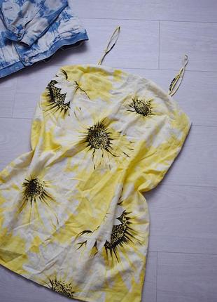 Дуже гарна сукня з соняхами h&m linel blend