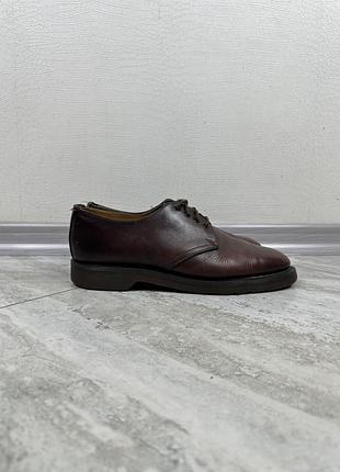 Dr martens vintage 1461 brown leather oxford casual england shoes size uk 8.5 туфлі взуття