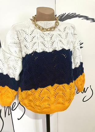 Світер ажурний ручна робота hand made 2
