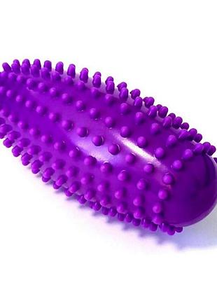 Массажный ролик овальный з шипами almond ef-1071-v, фиолетовый