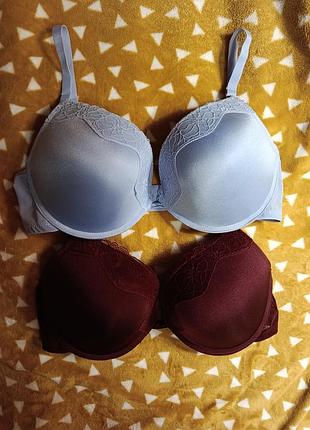 Бюстгальтер на поролоне, пуш ап, 2 шт/набор, primark 75f
