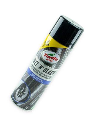Очиститель-востановитель цвета резины и пластика turtle wax wet n black (500мл) аэрозоль