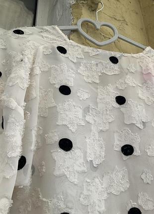 Блуза zara в горох 6