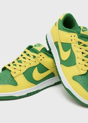 Кросівки чоловічі nike dunk low retro green/yellow