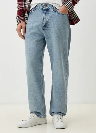 Джинсы свет синие унисекс colins baggy fit blue