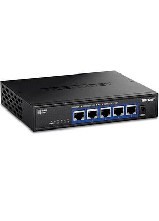 Trendnet 5-port 10g switch (модель teg-s750) 5-портовый 10-гигабитный неуправляемый коммутатор для домашних серверов (nas), видеомонтажных станций