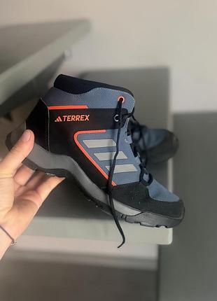 Черевики для підлітків adidas terrex hyperhiker сині, розмір 35.5, довжина устілки 22.2 см 4