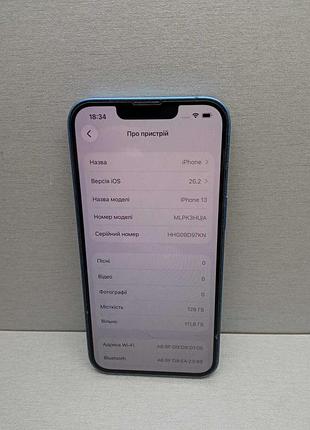 Мобільний телефон смартфон б/у apple iphone 13 128gb
