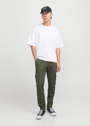 Карго кольору хакі jack & jones 2