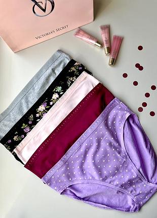 Трусики жіночі victoria's secret бавовняні бріфи набір 5 шт. m, l