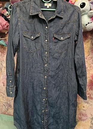 Levis джинсовые платье рубашка