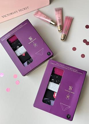 Жіночі трусики victoria's secret бікіні, бавовна, розмір s, набір