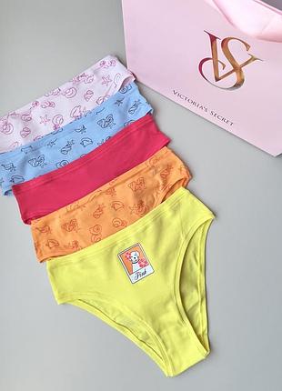 Трусики жіночі victoria’s secret чікі бавовняні, набір, розмір s