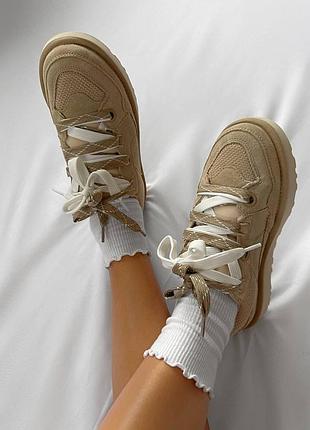 Ugg lo lowmel “beige” (без хутра) 3