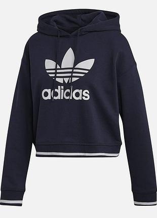 Худі жіноче adidas укорочене темно-синє