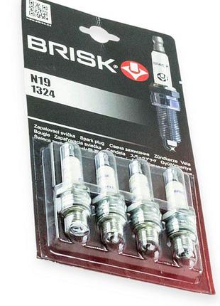 Свічка запалювання brisk classic коротка (n19) блістер (к-кт 4 шт) 1324