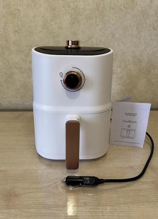 Мультипечь гриль в машину 24v 250w, аэрофритюрница электрическая воздушная без масла с таймером