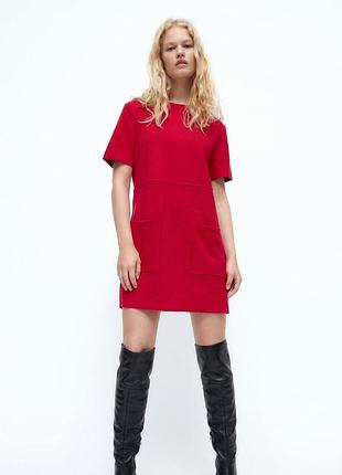 Платье zara под замшу xl