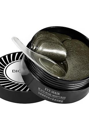 Гідрогелеві патчі bioaqua eye mask black pearl moisturizing із чорними перлами 80 г ku-22