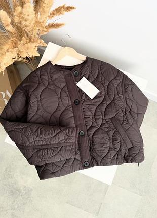 Куртка zara шоколадна s 2
