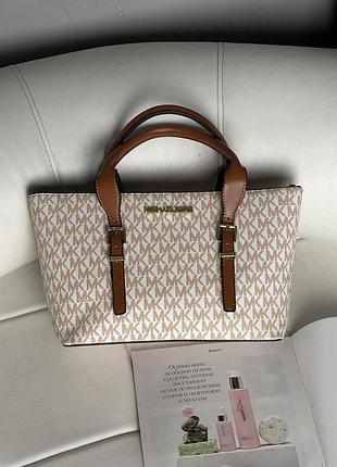 Сумка женская michael kors moore small tote bag молочный е