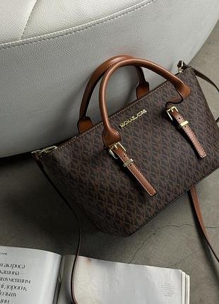 Сумка женская michael kors moore small tote bag коричневый+рыжий есть